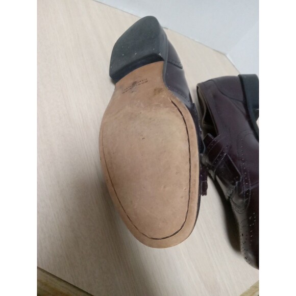 Bostonian Classics Shoes Wingtip Tassels 20378 Loafers Sz 11W Burgundy Leather - Picture 7 of 10